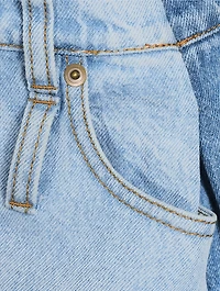 Patchwork Wide-Leg Jeans