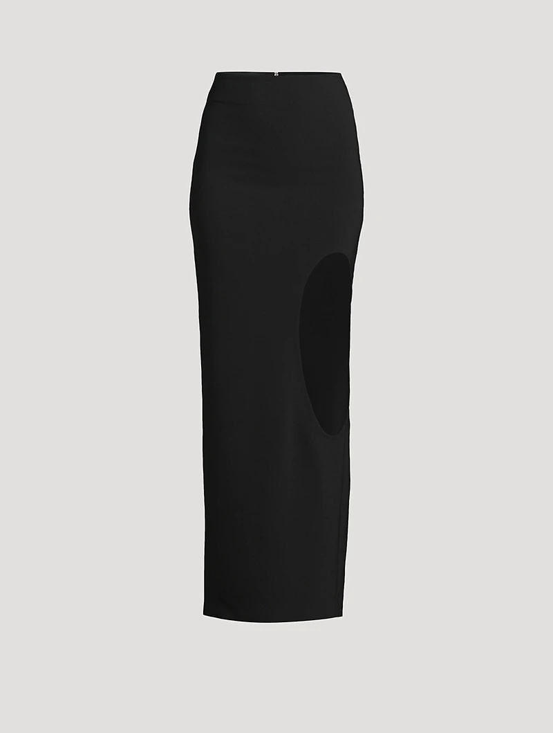 Cut-Out Maxi Skirt