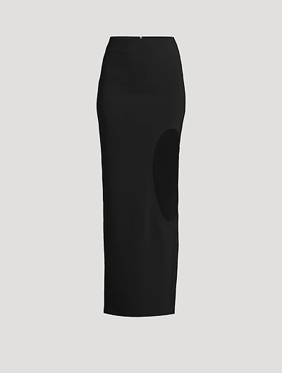 Cut-Out Maxi Skirt