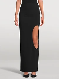 Cut-Out Maxi Skirt