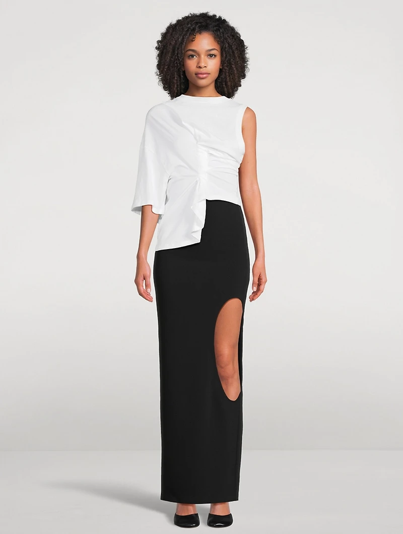 Cut-Out Maxi Skirt