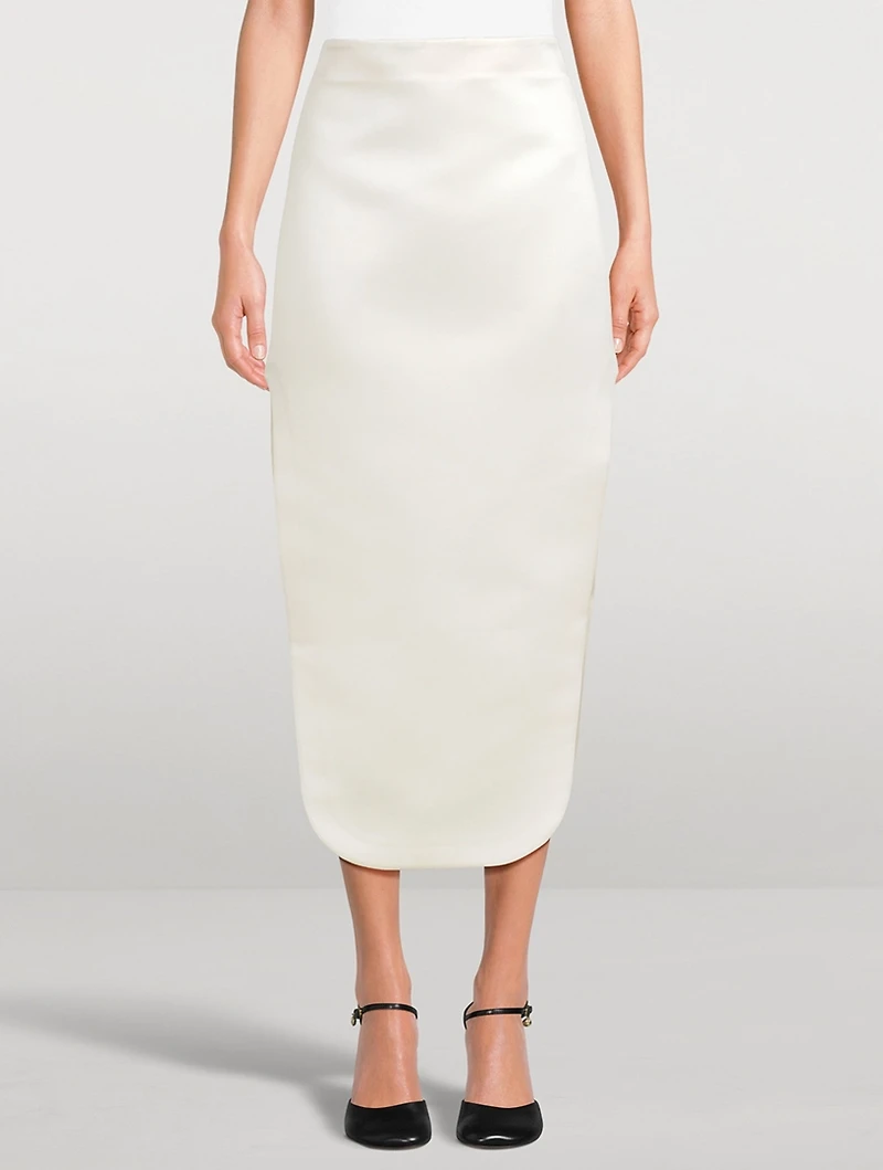 Satin Midi Skirt