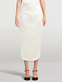 Satin Midi Skirt