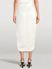 Satin Midi Skirt