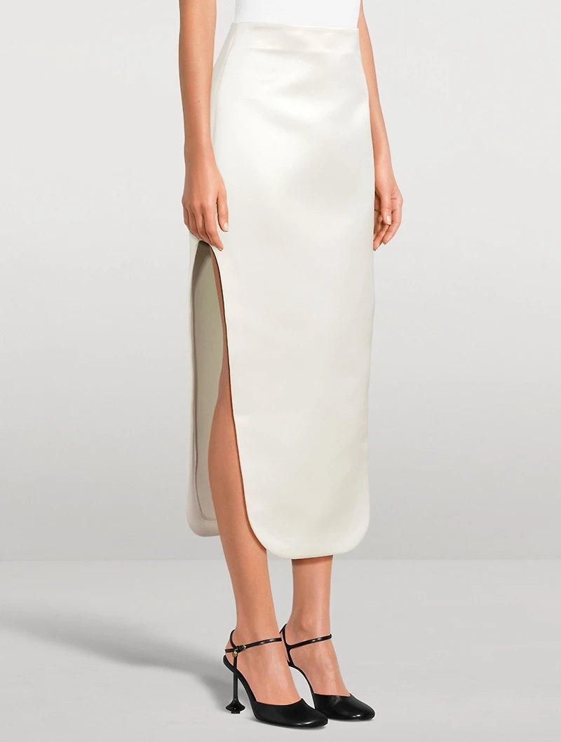 Satin Midi Skirt