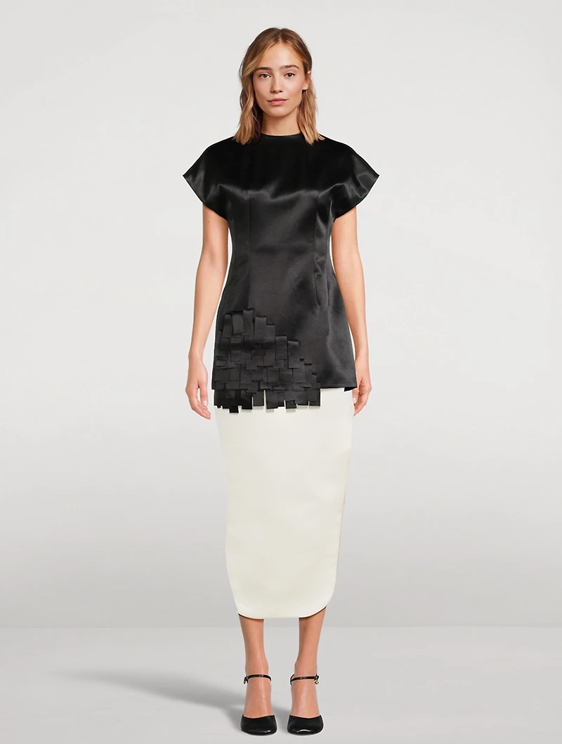Satin Midi Skirt