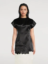 Multi Rectangle Satin Blouse