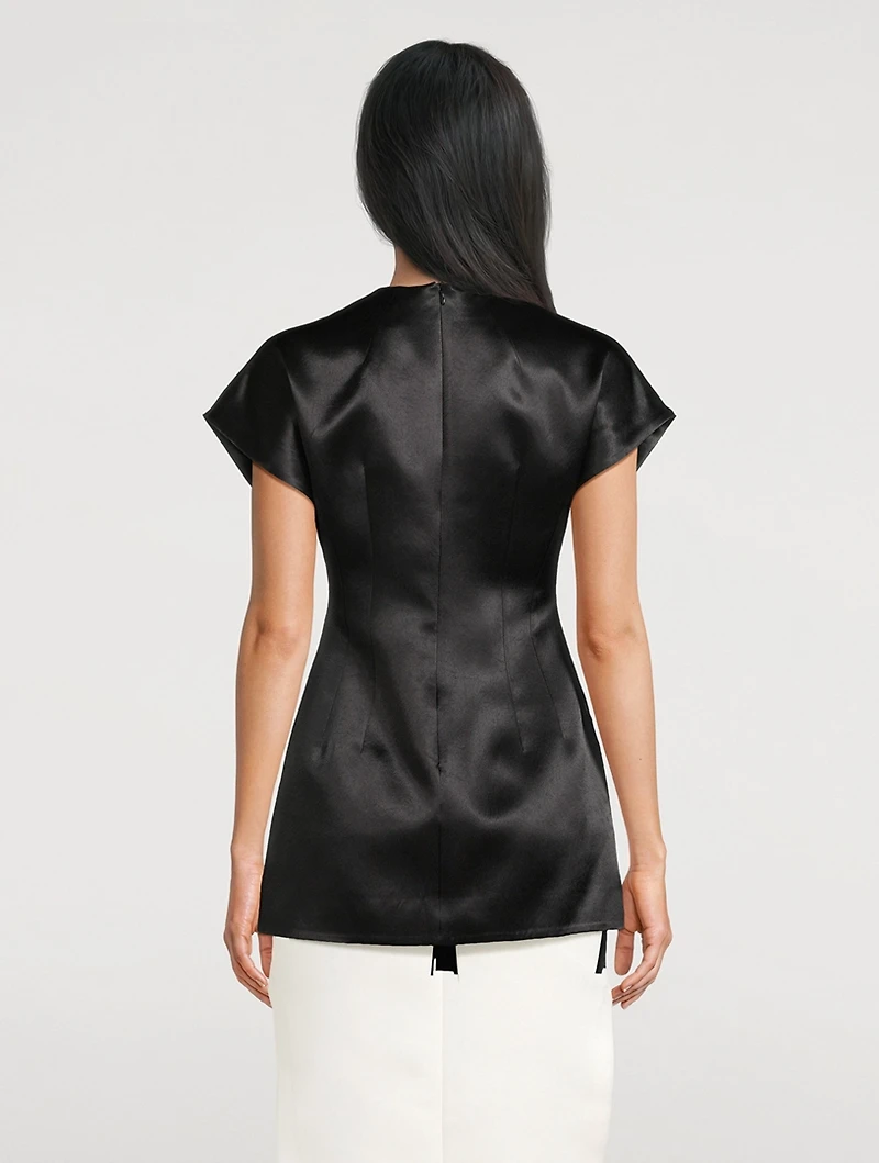 Multi Rectangle Satin Blouse