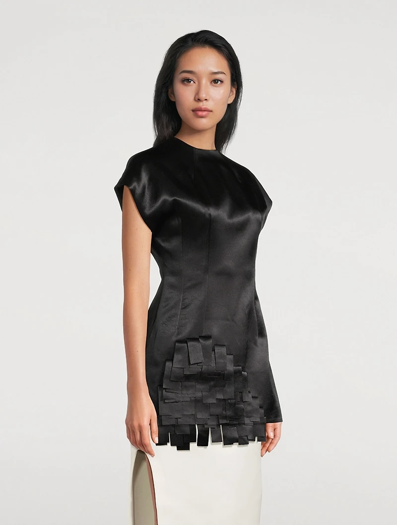 Multi Rectangle Satin Blouse