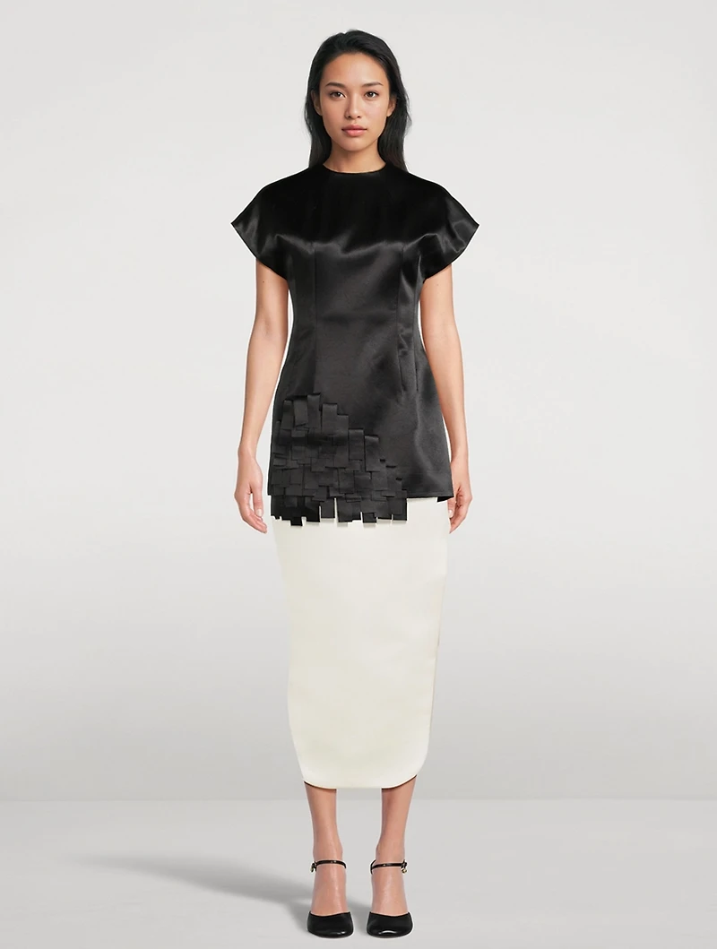 Multi Rectangle Satin Blouse