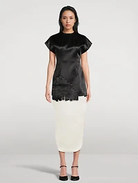 Multi Rectangle Satin Blouse