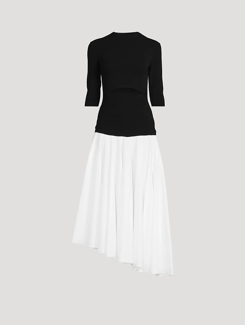 Colourblock Knit Midi Dress