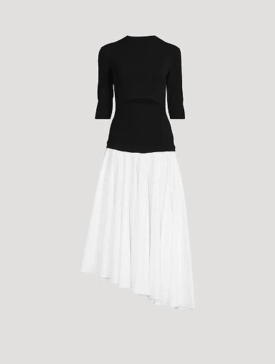 Colourblock Knit Midi Dress