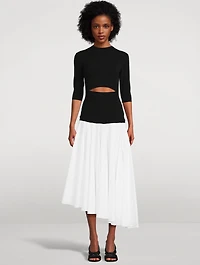 Colourblock Knit Midi Dress