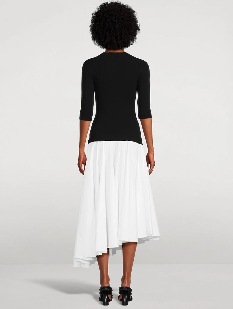 Colourblock Knit Midi Dress