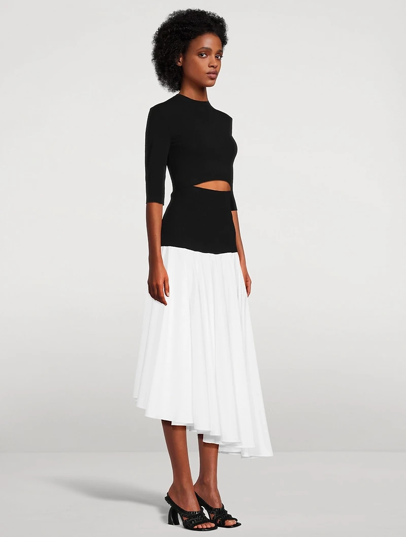 Colourblock Knit Midi Dress