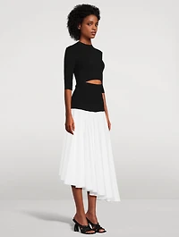 Colourblock Knit Midi Dress