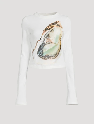 Long-Sleeve T-Shirt Oyster Print