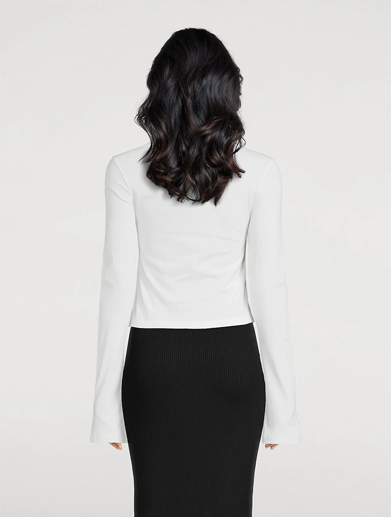 Long-Sleeve T-Shirt Oyster Print