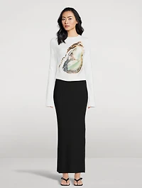 Long-Sleeve T-Shirt Oyster Print