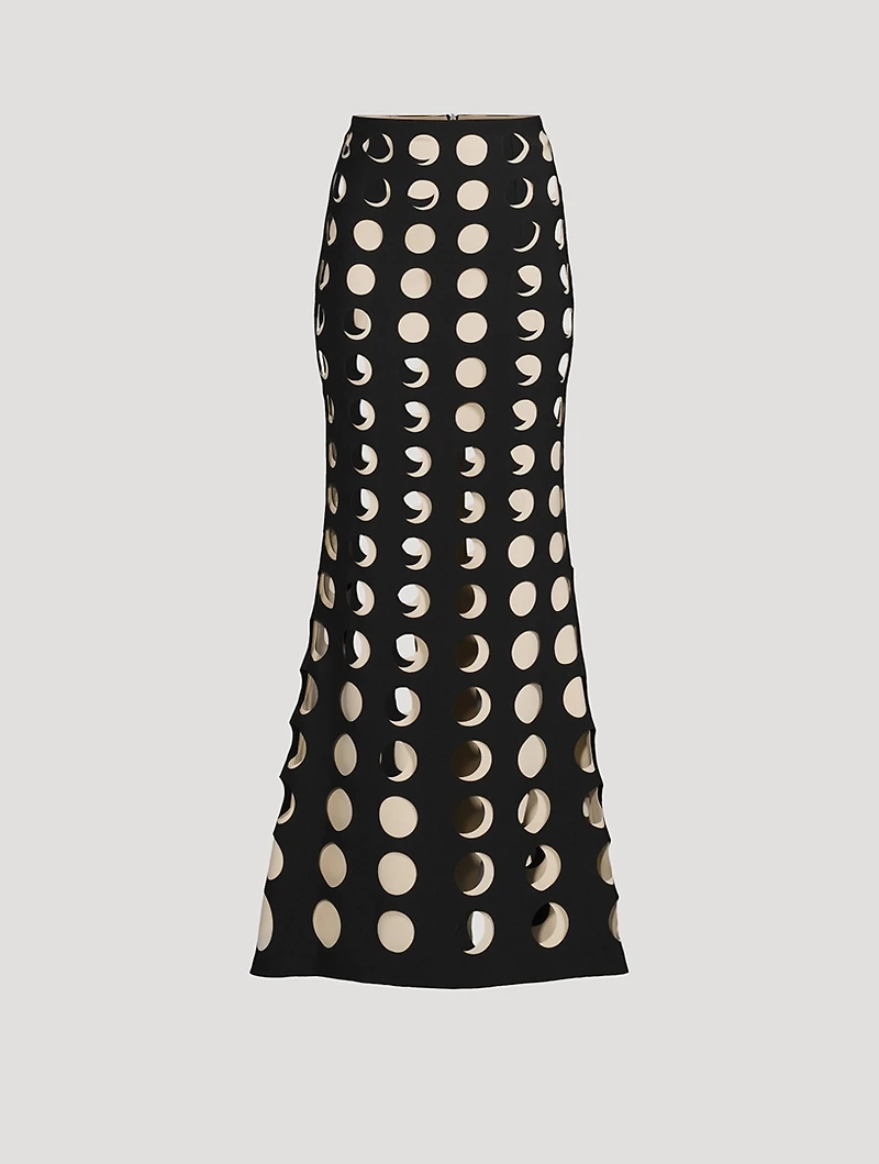Layered Hole Maxi Skirt