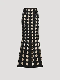 Layered Hole Maxi Skirt