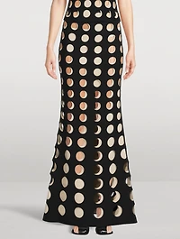 Layered Hole Maxi Skirt