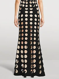 Layered Hole Maxi Skirt