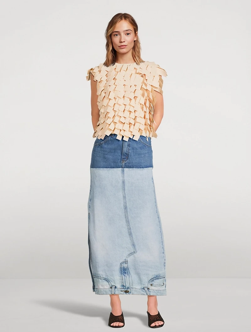 Multi Rectangle Crop Top