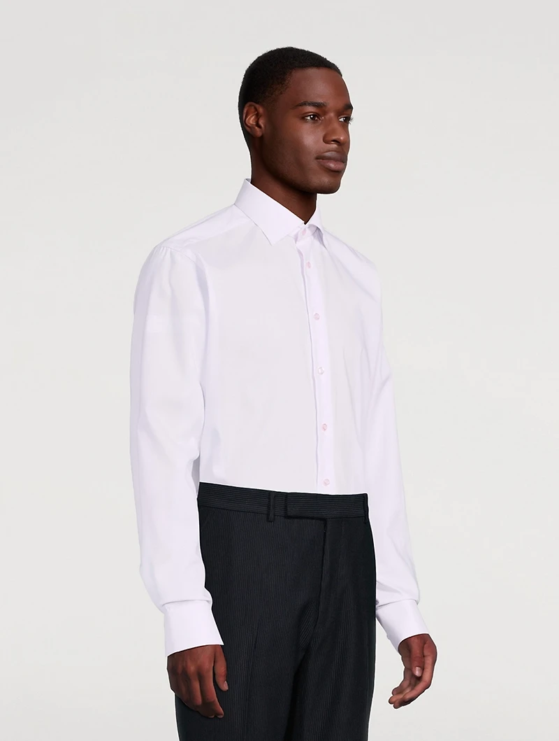 Slim-Fit Twill Long-Sleeve Shirt
