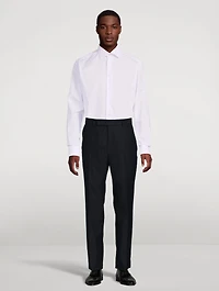 Slim-Fit Twill Long-Sleeve Shirt