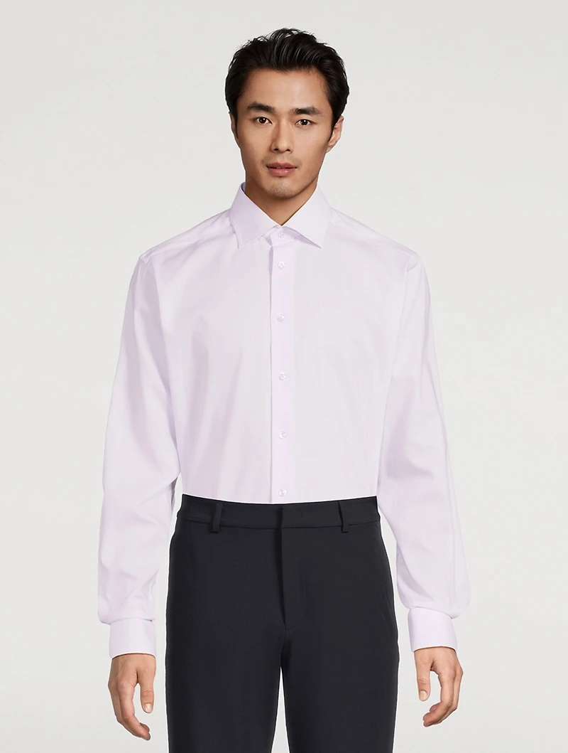Contemporary-Fit Twill Long-Sleeve Shirt