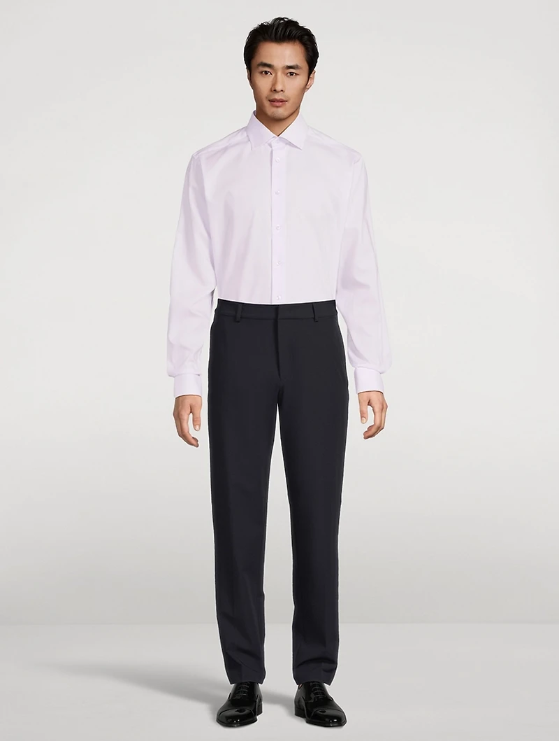 Contemporary-Fit Twill Long-Sleeve Shirt