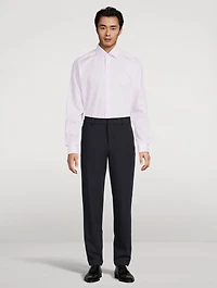 Contemporary-Fit Twill Long-Sleeve Shirt