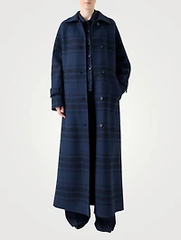 Estelle Plaid Wool Coat