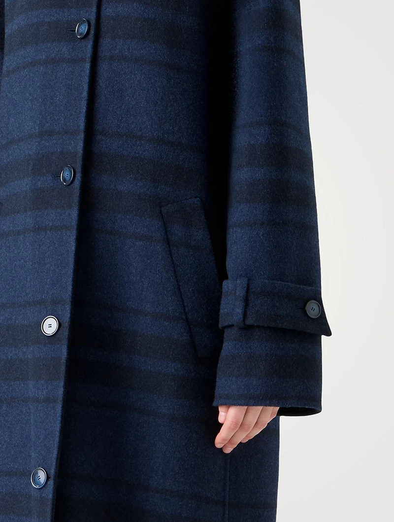Estelle Plaid Wool Coat