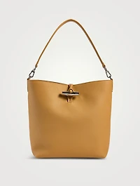 Medium Le Roseau Leather Shoulder Bag