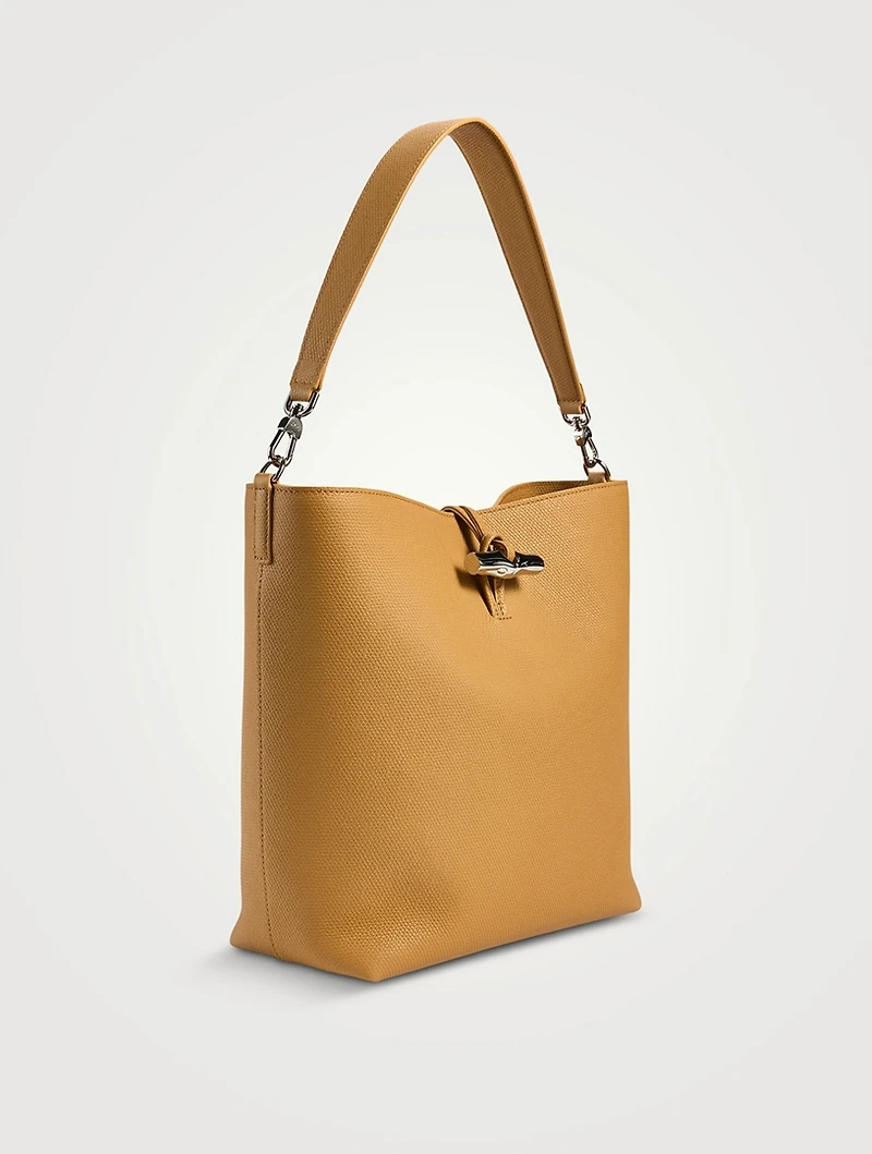 Medium Le Roseau Leather Shoulder Bag