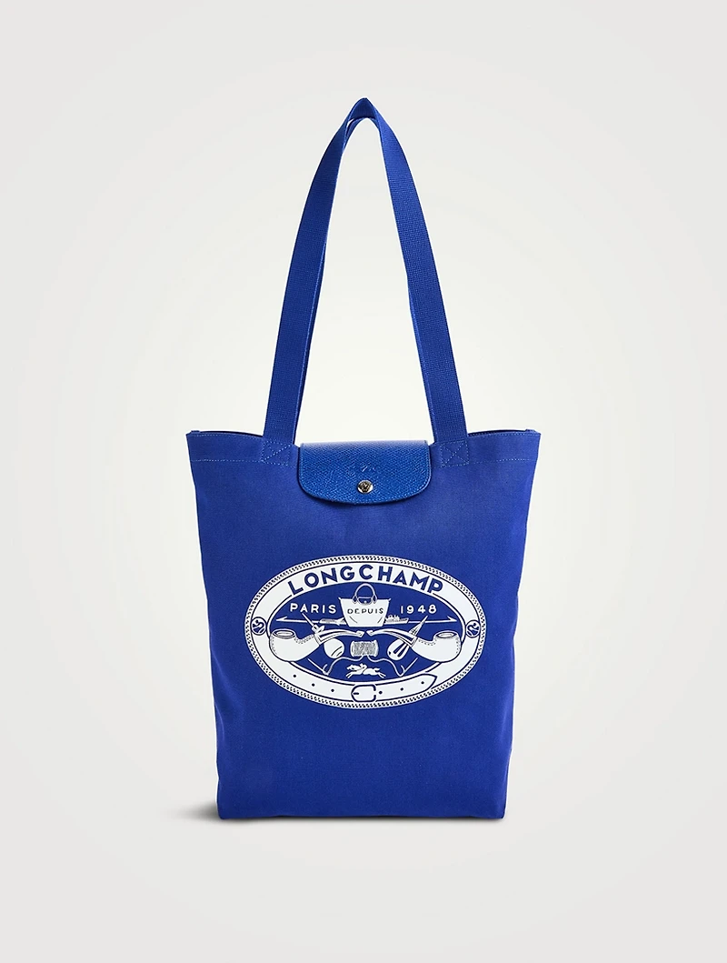 Longchamp x Constantin Riant Medium Le Pliage Collection Canvas Tote Bag