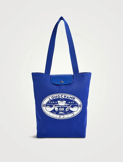 Longchamp x Constantin Riant Medium Le Pliage Collection Canvas Tote Bag
