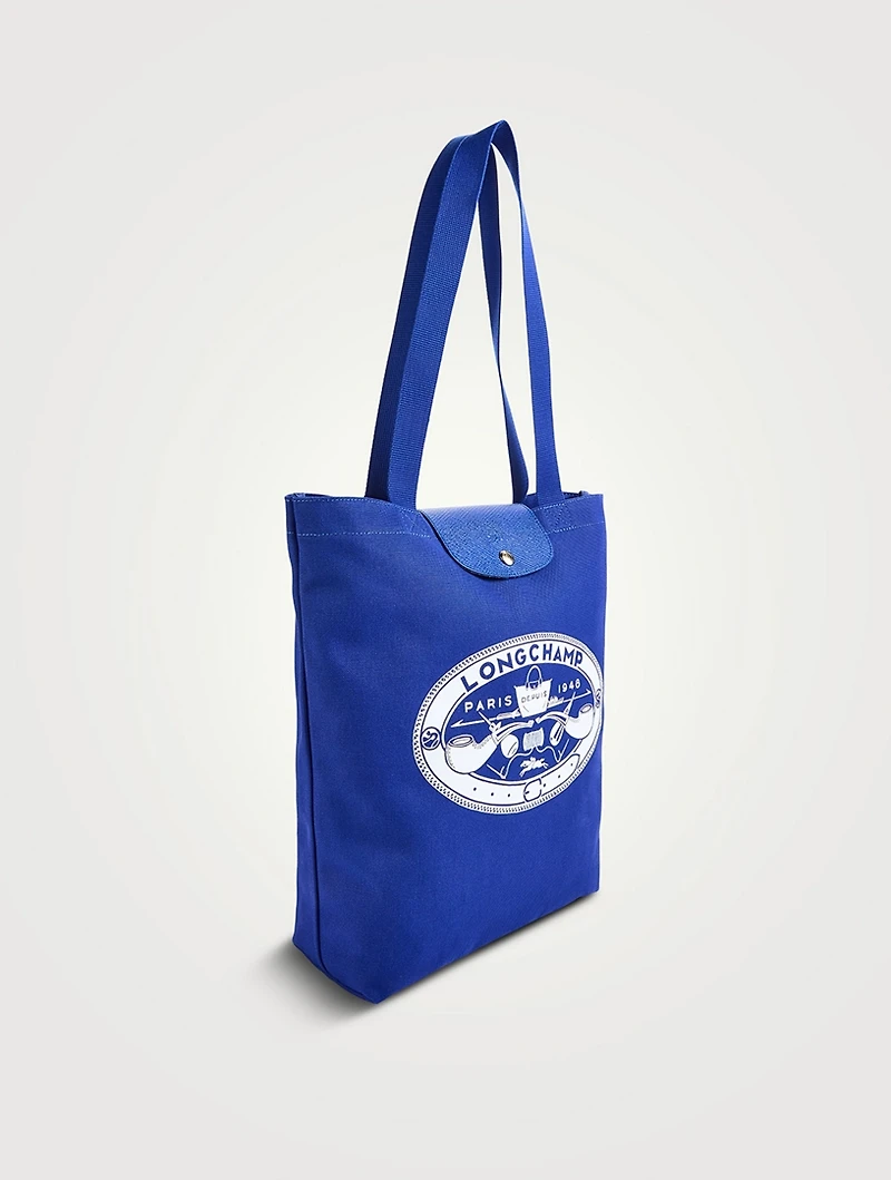 Longchamp x Constantin Riant Medium Le Pliage Collection Canvas Tote Bag
