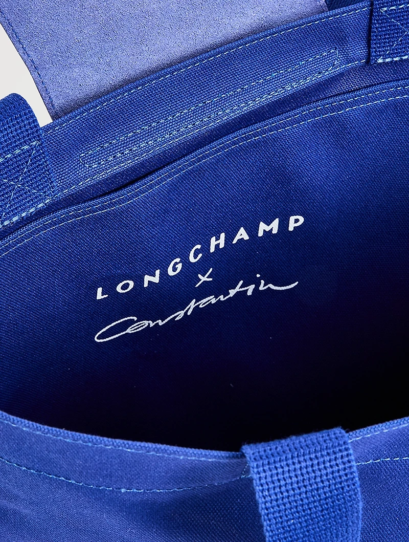 Longchamp x Constantin Riant Medium Le Pliage Collection Canvas Tote Bag