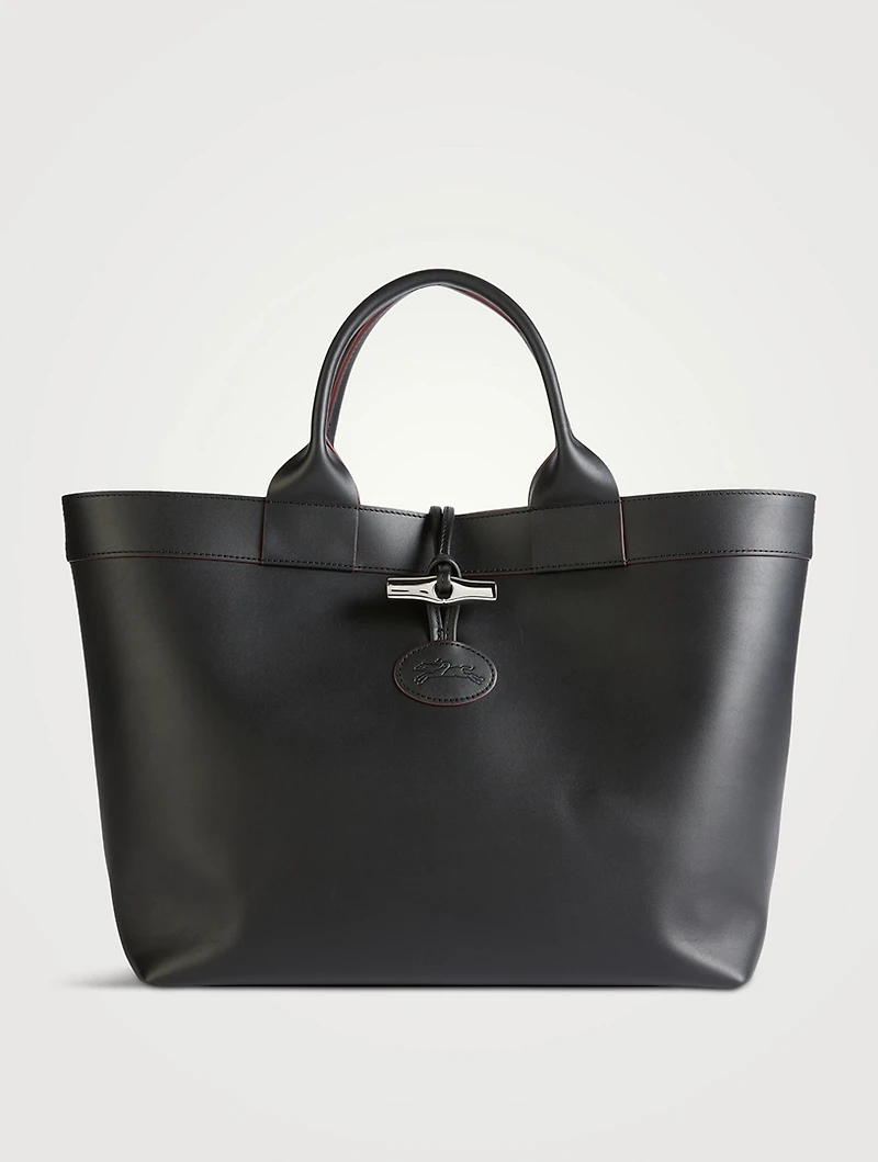 Large Le Roseau Leather Tote Bag