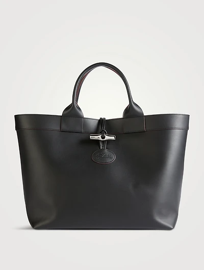 Large Le Roseau Leather Tote Bag