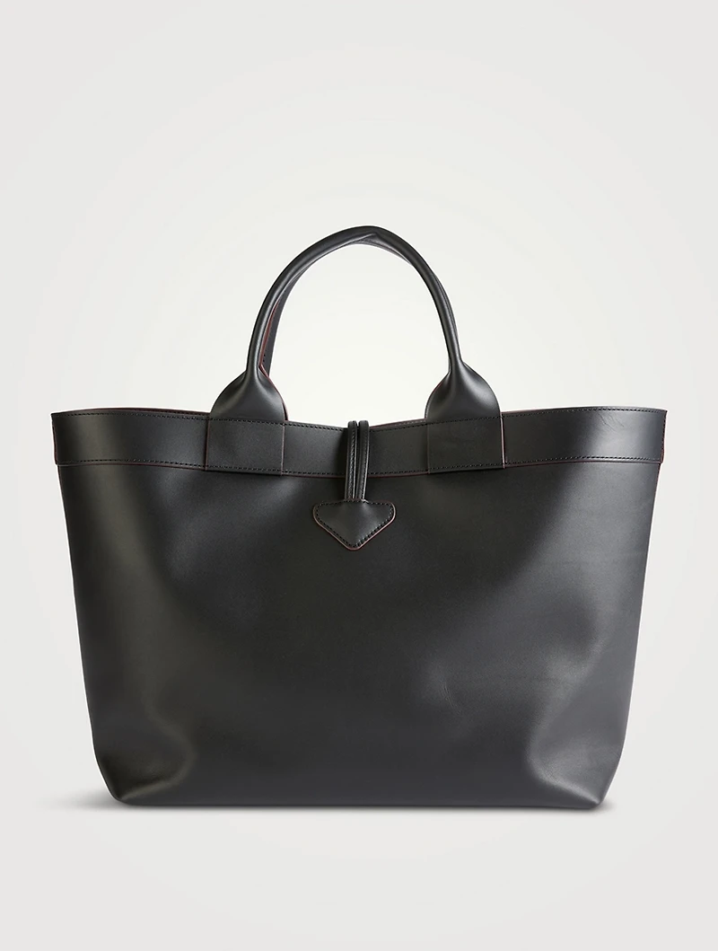 Large Le Roseau Leather Tote Bag