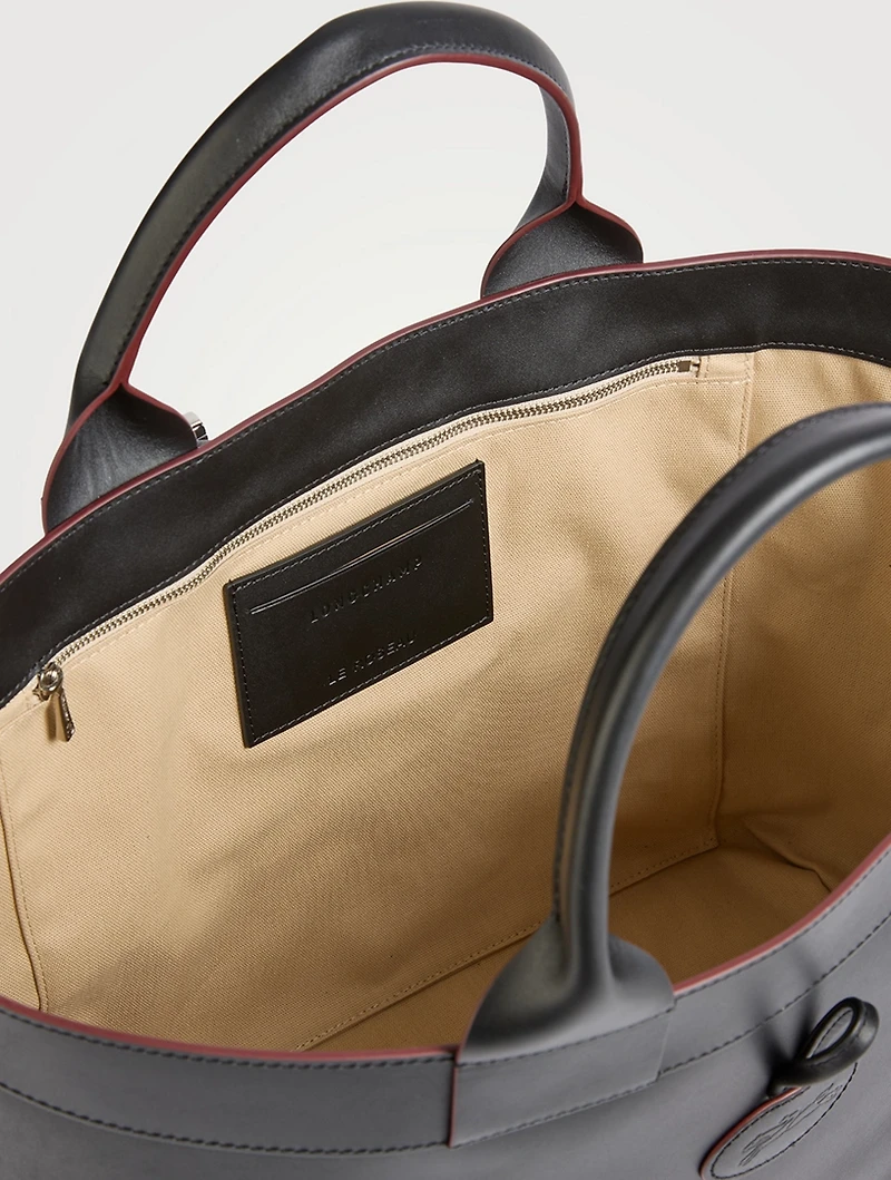 Large Le Roseau Leather Tote Bag
