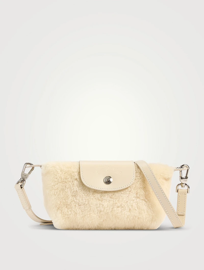 Le Pliage Xtra Shearling Crossbody Pouch