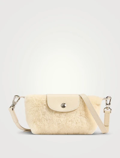 Le Pliage Xtra Shearling Crossbody Pouch