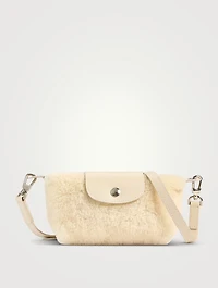 Le Pliage Xtra Shearling Crossbody Pouch