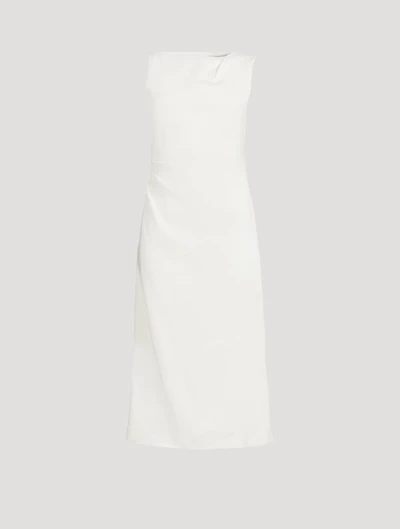 Draped Crêpe Midi Dress